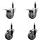 Service Caster 3.5'' Gray Poly Swivel 3/4'' Expanding Stem Caster Set 2 Total Lock Brakes, 4PK SCC-EXTTL20S3514-PPUB-2-S-2-34 - alternate 1